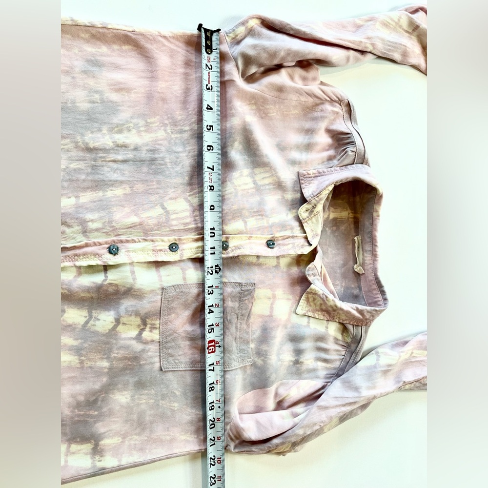 Millibon Tie Dye Button Down Light Pink Cream Women’s Large - Picture 9 of 11